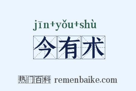 今有术是什么意思的图片